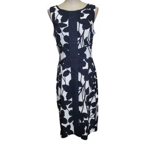 Dby Women's Floral Black and White Dress Sz 8